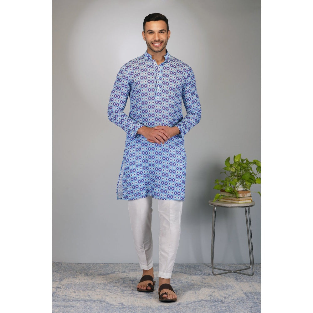 Eleven Brothers Blue Solitaire Printed Kurta Set (Set of 2)