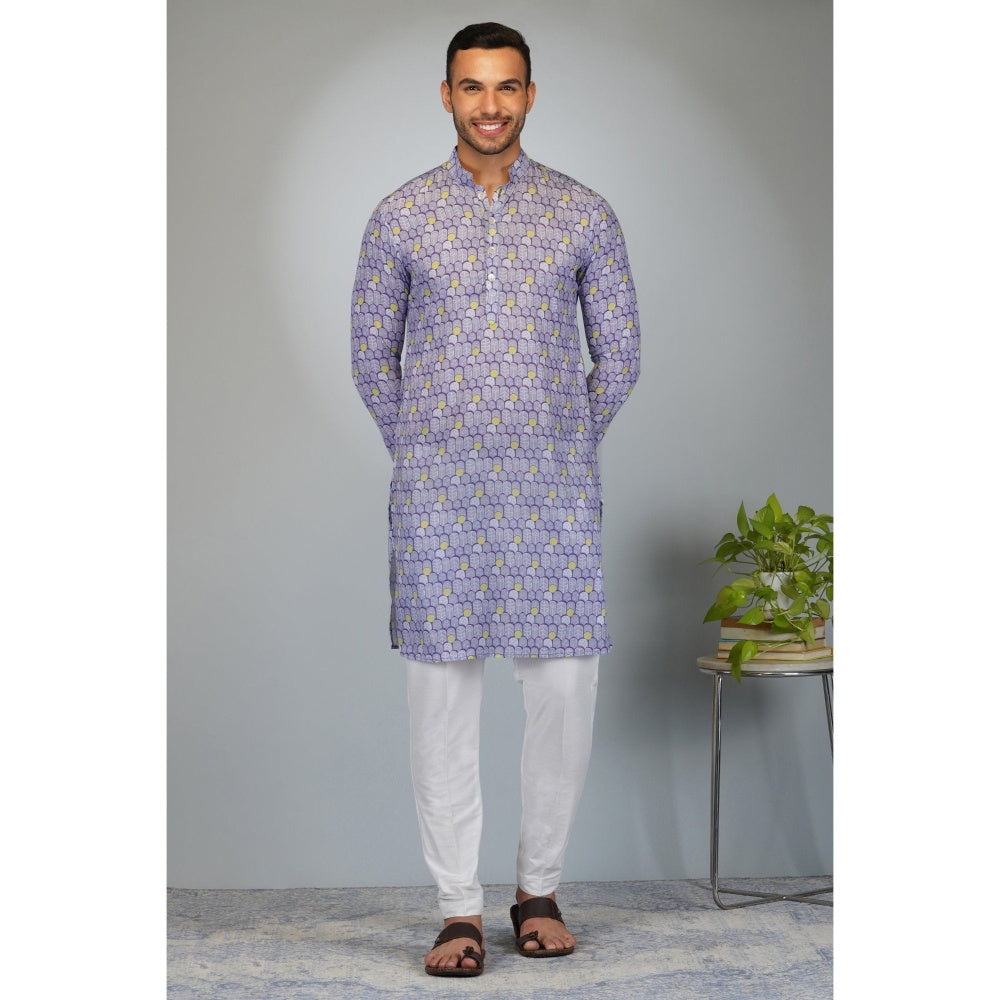 Eleven Brothers Purple Park Printed Kurta Set (Set of 2)