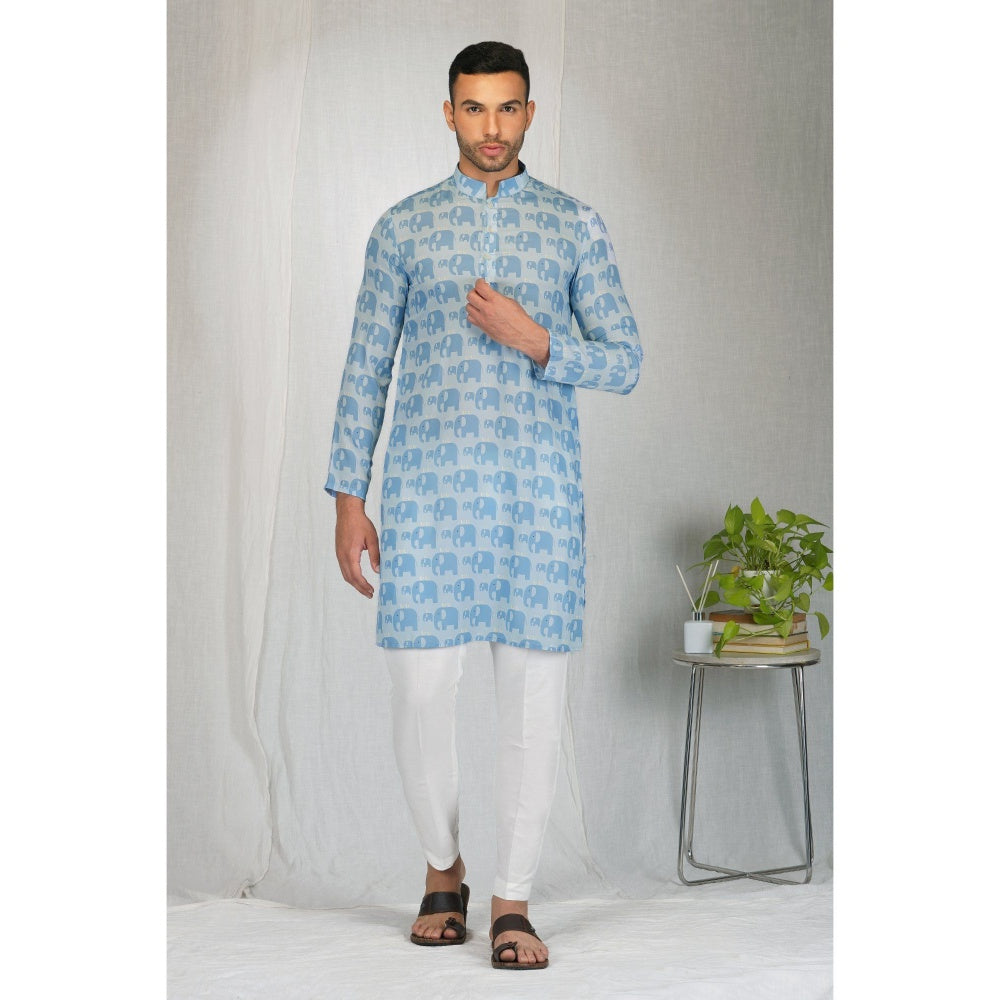 Eleven Brothers Elephant March Printed Kurta Set (Set of 2)