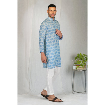 Eleven Brothers Elephant March Printed Kurta Set (Set of 2)