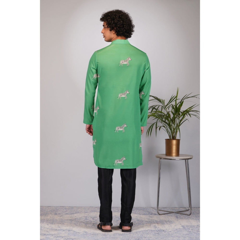 Eleven Brothers Zebra Meadow Printed Kurta Set (Set of 2)