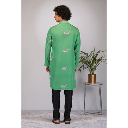 Eleven Brothers Zebra Meadow Printed Kurta Set (Set of 2)