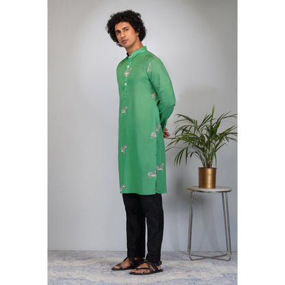 Eleven Brothers Zebra Meadow Printed Kurta Set (Set of 2)