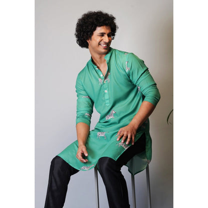 Eleven Brothers Zebra Meadow Printed Kurta Set (Set of 2)