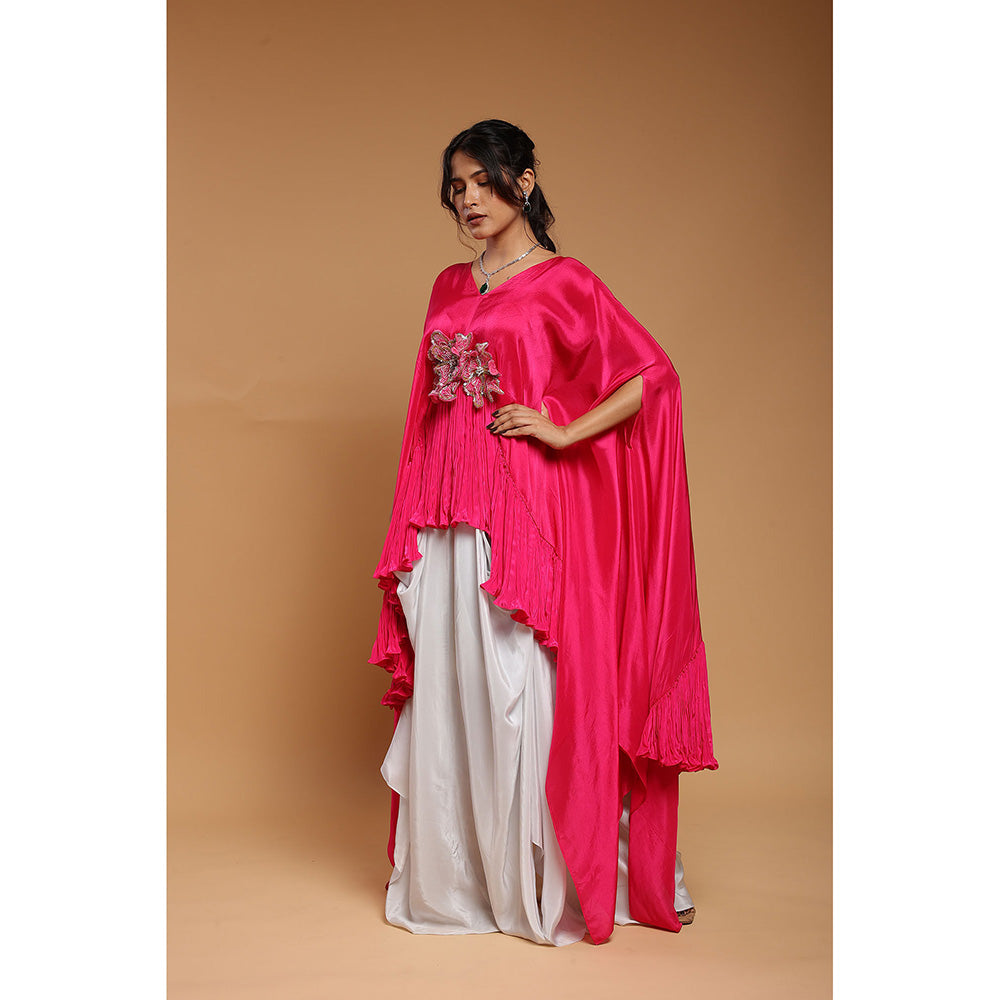 Ellemora Pink Ruffle Kaftan with Skirt (Set of 2)