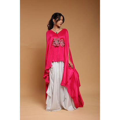 Ellemora Pink Ruffle Kaftan with Skirt (Set of 2)