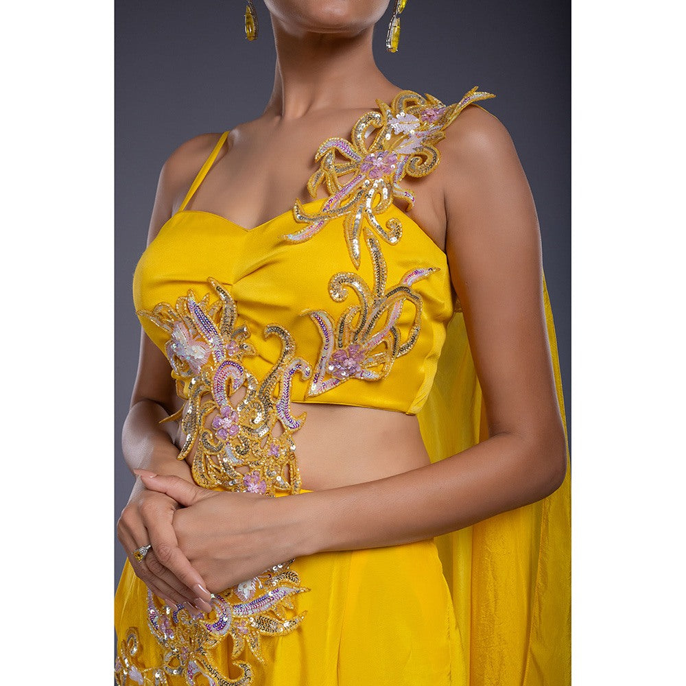 Ellemora Yellow Tube Attached Jumpsuit