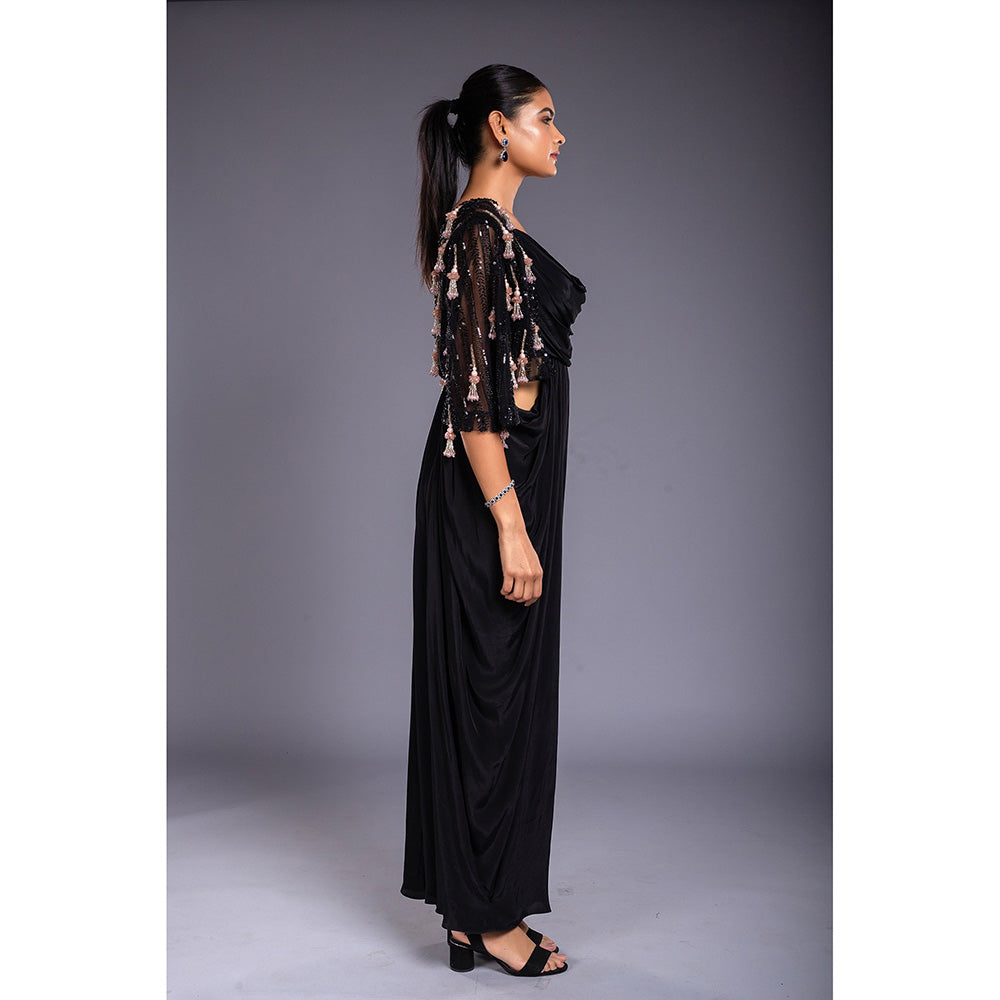 Ellemora Jet Black One Piece Dress with Jacket (Set of 2)