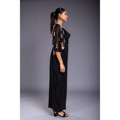 Ellemora Jet Black One Piece Dress with Jacket (Set of 2)