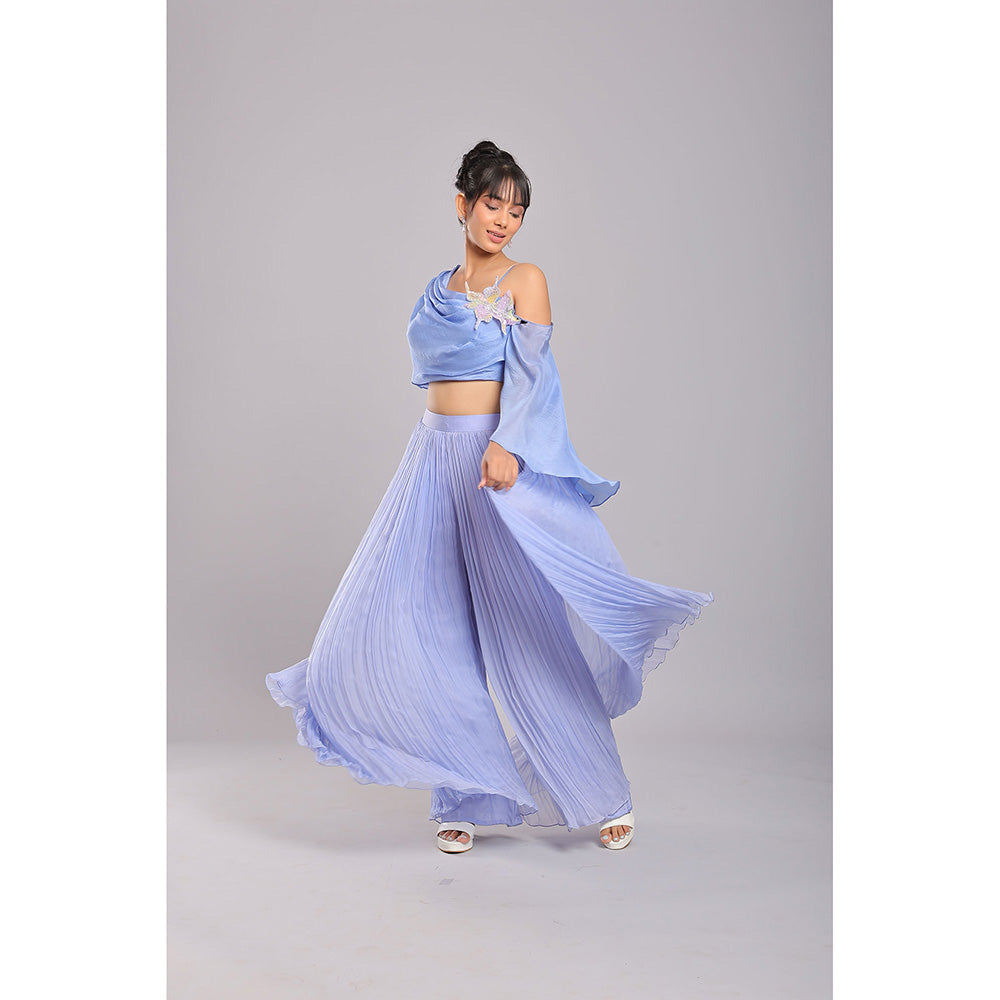 Ellemora Bluebird Elegance Palazzo with Crop Top (Set of 2)