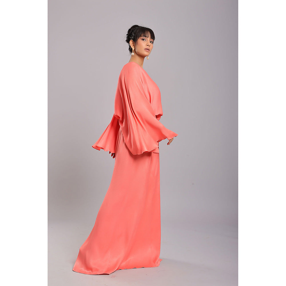Ellemora Coral Breeze Skirt with Cape Sleeve Top (Set of 2)