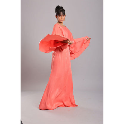 Ellemora Coral Breeze Skirt with Cape Sleeve Top (Set of 2)