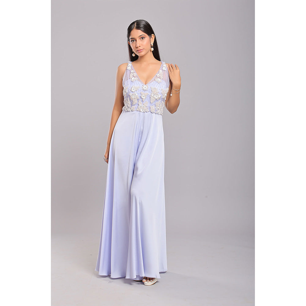 Ellemora Frosted Ice Blue Elegance Jumpsuit