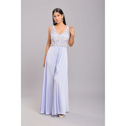 Ellemora Frosted Ice Blue Elegance Jumpsuit