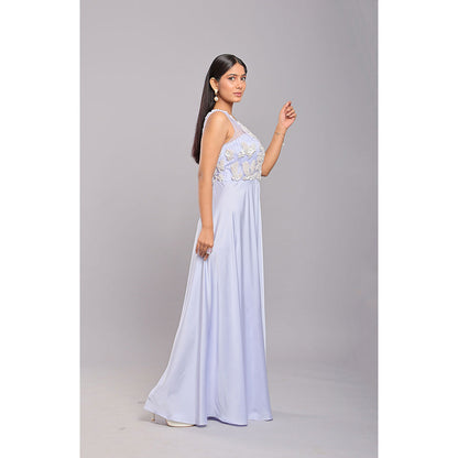 Ellemora Frosted Ice Blue Elegance Jumpsuit
