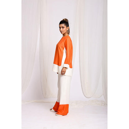 Ellemora Orange Solid Co-Ord (Set of 2)