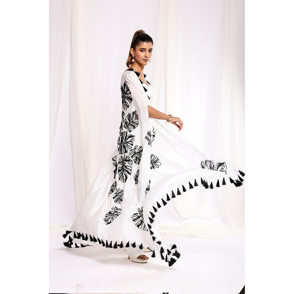 Ellemora White Perfection Crop Top with Pant and Cape (Set of 3)