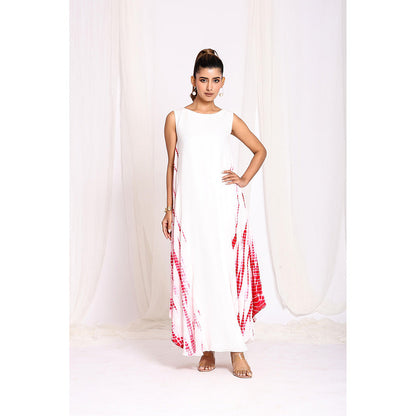 Ellemora White Shibori Glamour Dress