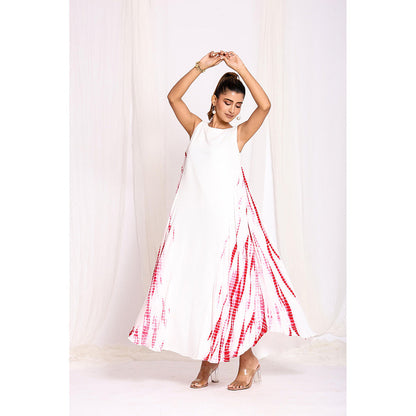 Ellemora White Shibori Glamour Dress