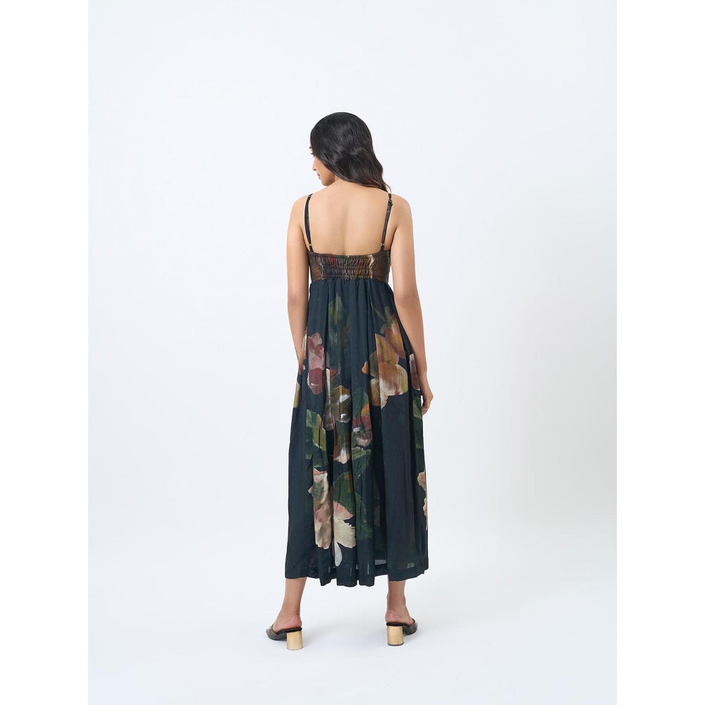 ETAR Teal Rome Strappy Dress