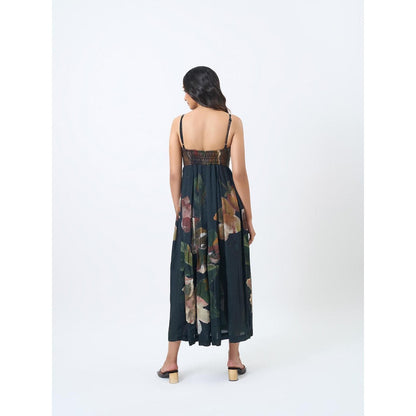 ETAR Teal Rome Strappy Dress