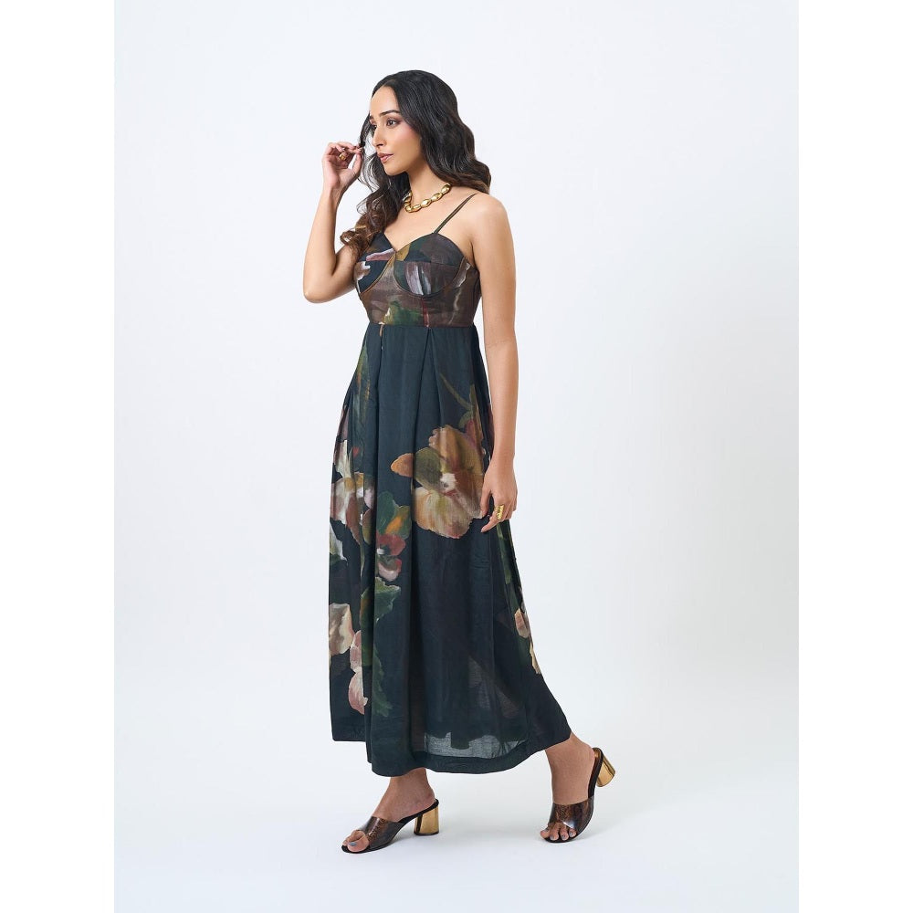 ETAR Teal Rome Strappy Dress