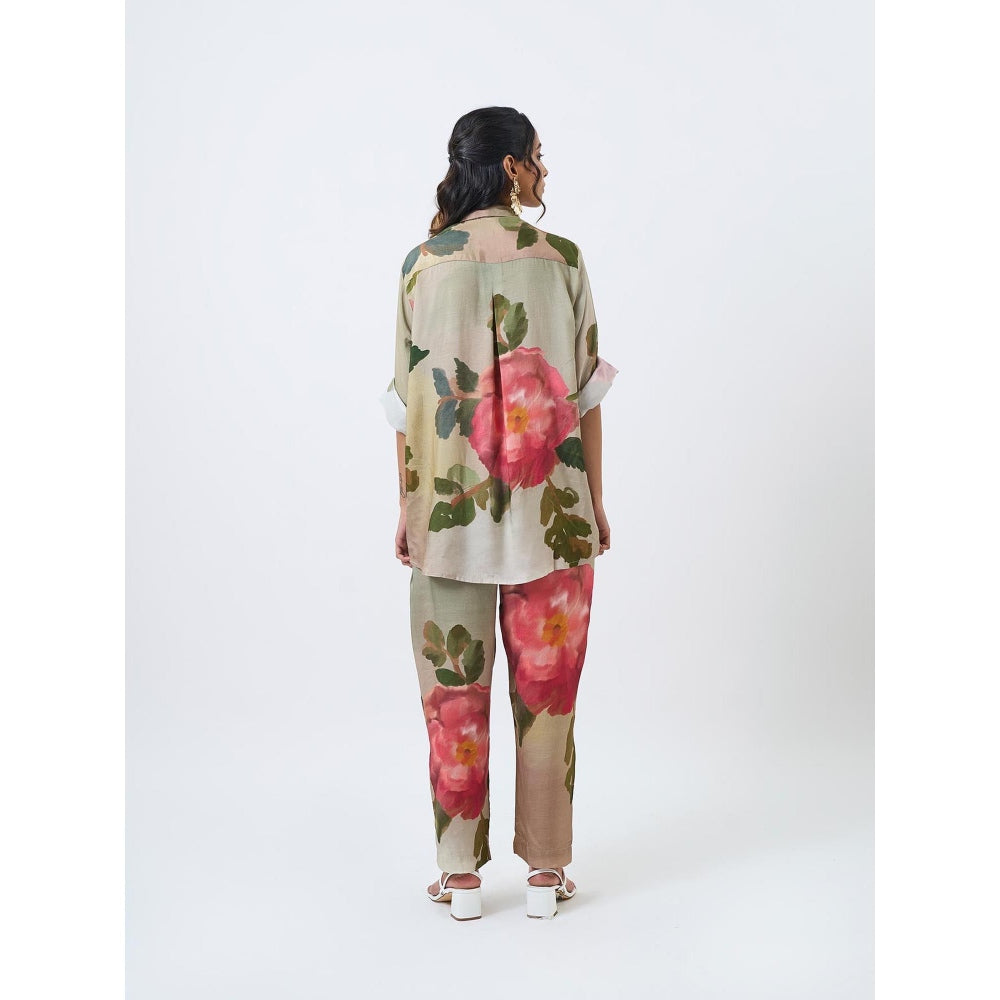ETAR Green Rose Co-Ord (Set of 2)