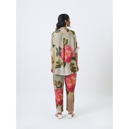 ETAR Green Rose Co-Ord (Set of 2)