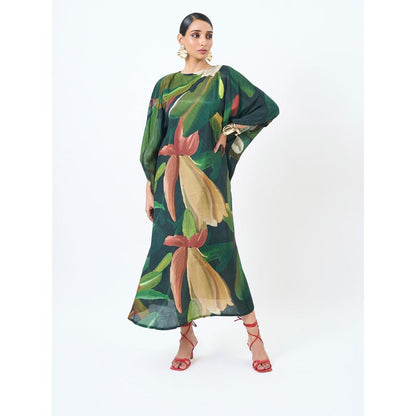 ETAR Green Kaftan Dress