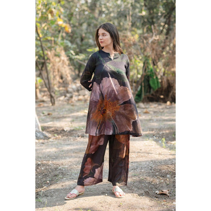 ETAR Liam A Line Long Kurta and Pant (Set of 2)