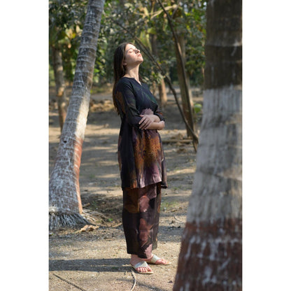 ETAR Liam A Line Long Kurta and Pant (Set of 2)