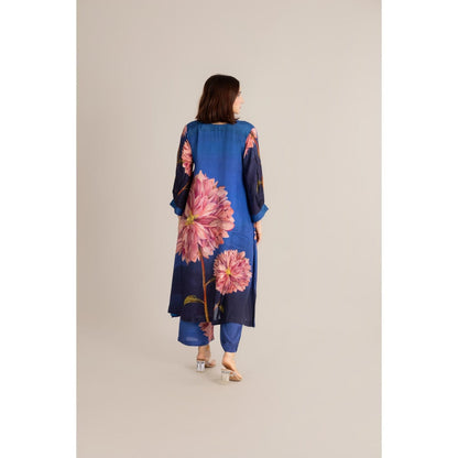 ETAR Blue Water Lily Co-Ord Set