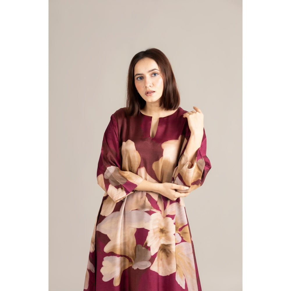 ETAR Burgundy Rhythm Co-Ord Set