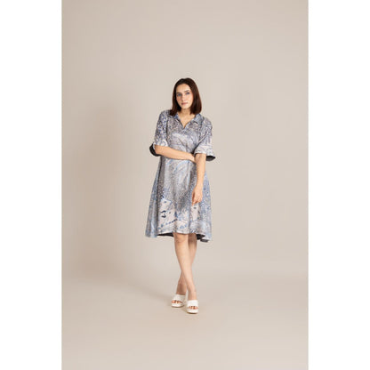 ETAR Blue Pichwai Dress