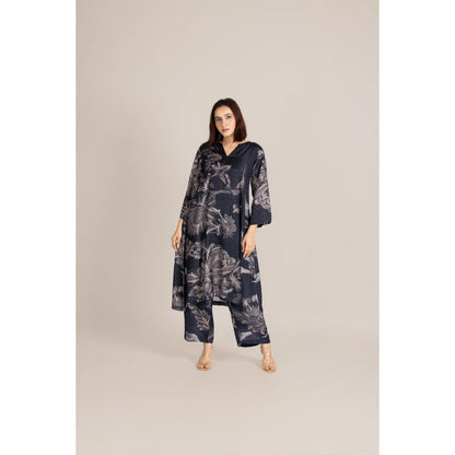 ETAR Black Mono Line Co-Ord Set