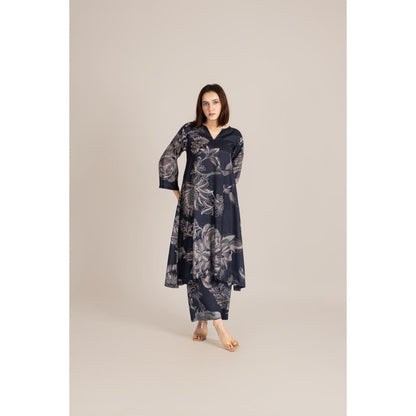 ETAR Black Mono Line Co-Ord Set