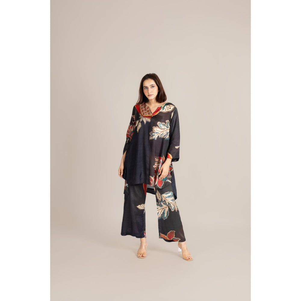 ETAR Black Midnight Flame Co-Ord Set