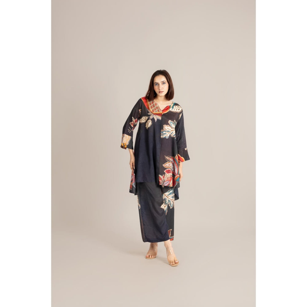 ETAR Black Midnight Flame Co-Ord Set