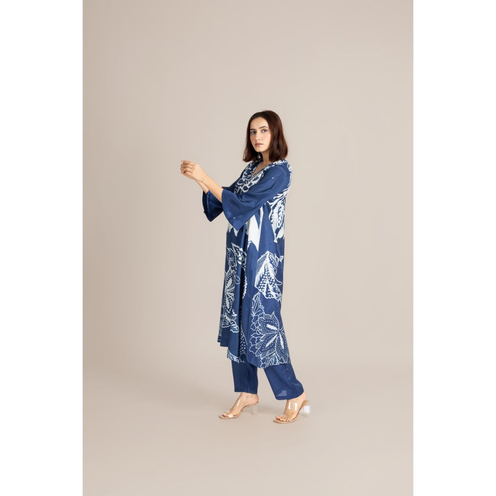 ETAR Blue Skyline Petal Co-Ord Set