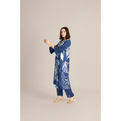 ETAR Blue Skyline Petal Co-Ord Set