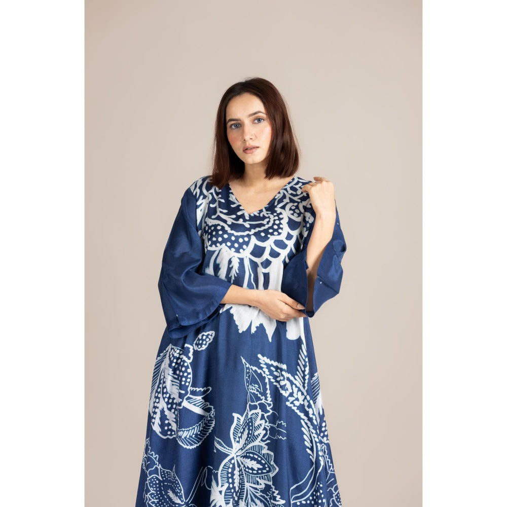 ETAR Blue Skyline Petal Co-Ord Set