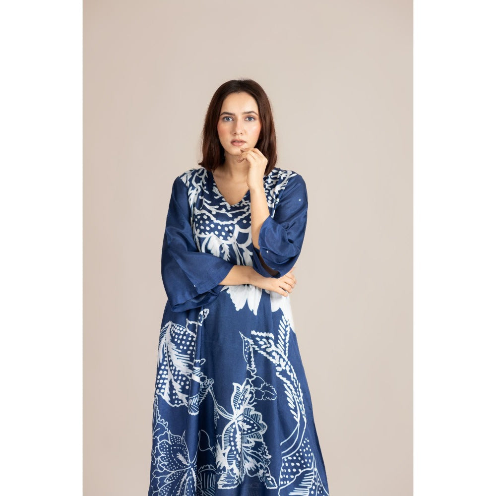 ETAR Blue Skyline Petal Co-Ord Set