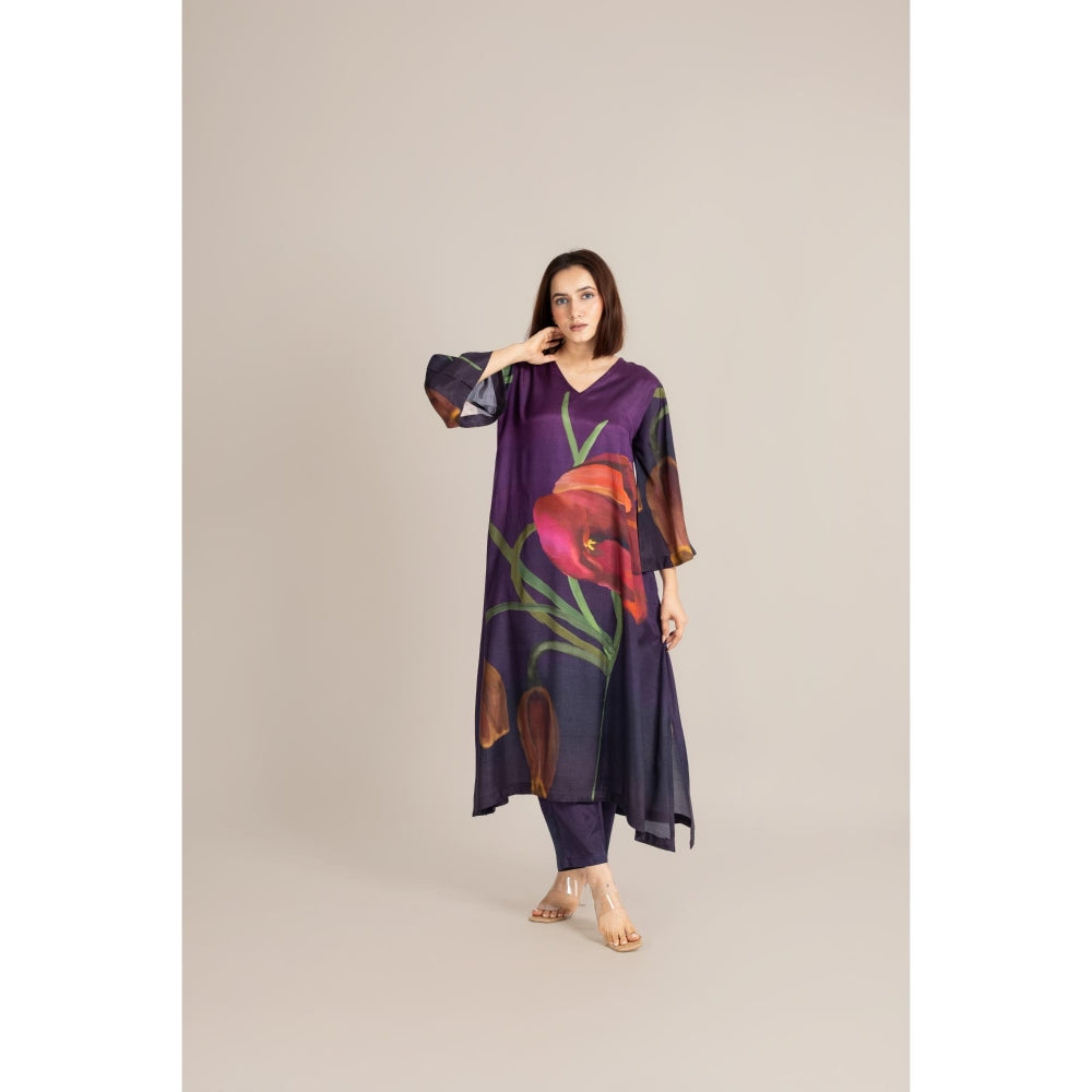 ETAR Purple Dusk Vine Co-Ord Set