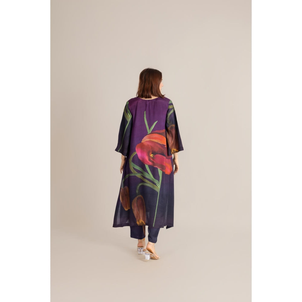 ETAR Purple Dusk Vine Co-Ord Set