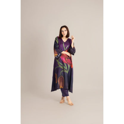 ETAR Purple Dusk Vine Co-Ord Set