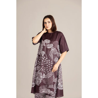 ETAR Burgundy Mood Dot Co-Ord Set