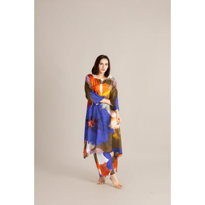 ETAR Multi-Colour Cosmin Crush Co-Ord Set