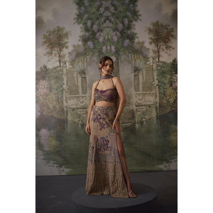 FALSA Alice Blouse with Lehenga & Dupatta