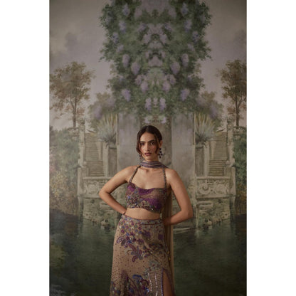 FALSA Alice Blouse with Lehenga & Dupatta