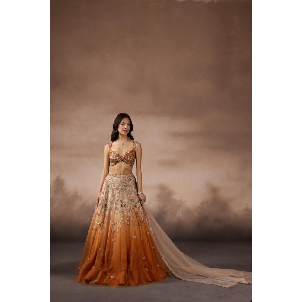 FALSA Lila Blouse with Jacket & Lehenga